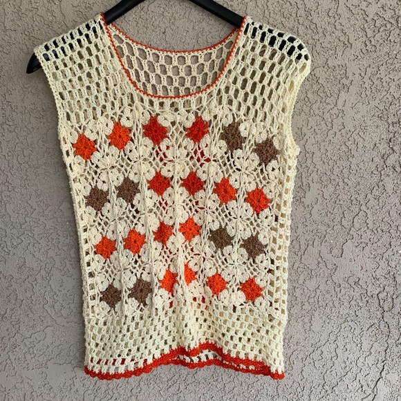 Tops - CROCHETED KNIT TOP!!!